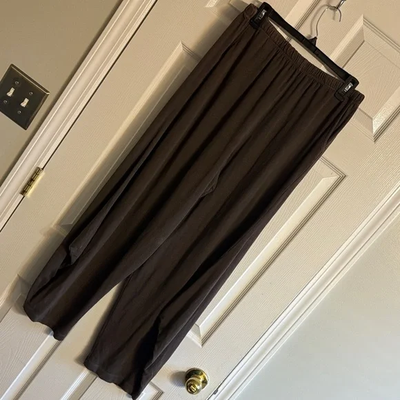 Bryn Walker Brown Relaxed Fit Pants with pockets Sz M - Picture 1 of 10